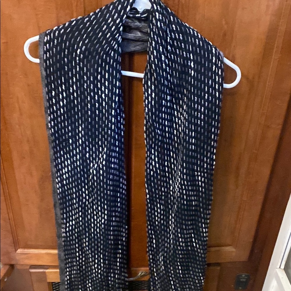 Black and White Patterned Scarf
